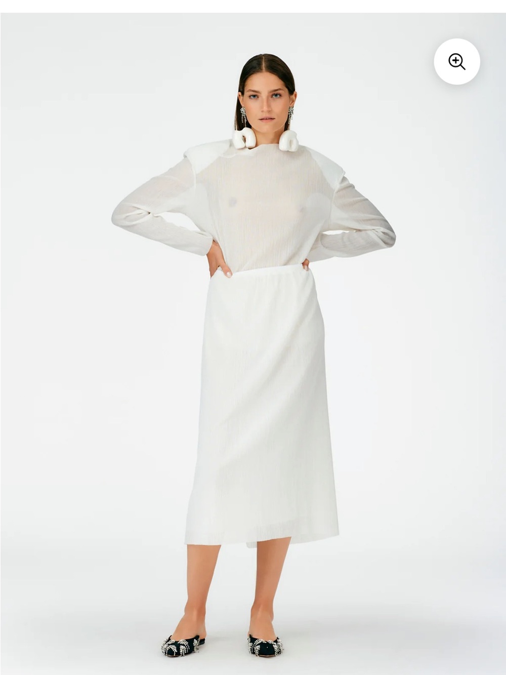 Tibi Gauze Pull-On Skirt